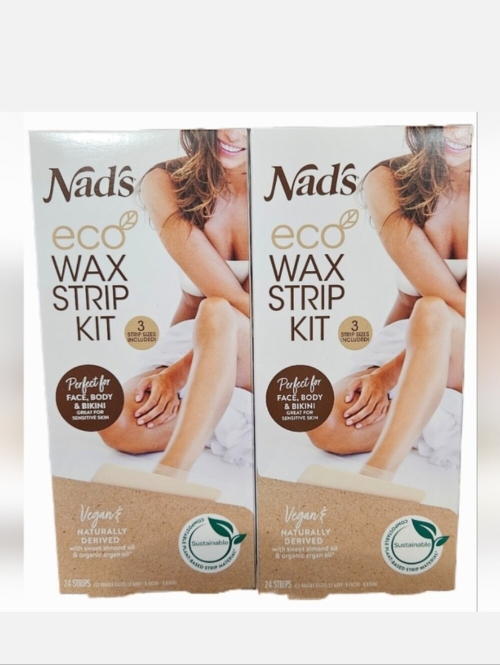 NWT 》2pks/48pcs《 NAD'S ECO WAX STRIP KITS!